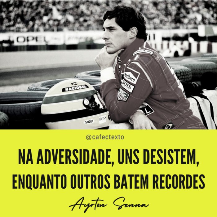 Na adversidade, uns desistem, enquanto outros batem recordes. Na adversidade, uns desistem, enquanto outros batem recordes.