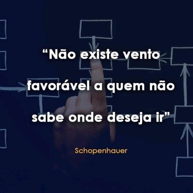 Não existe vento favorável a quem não sabe onde deseja ir. Não existe vento favorável a quem não sabe onde deseja ir.