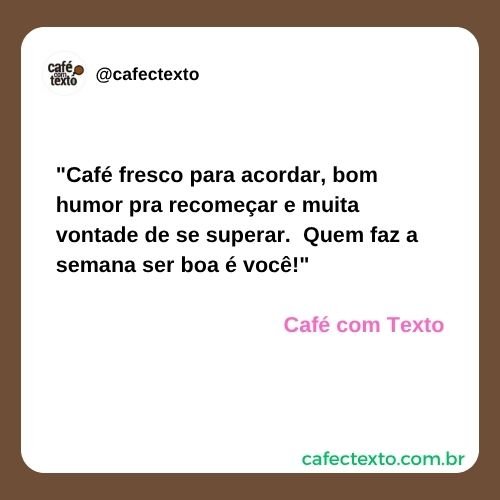 Café fresco para acordar