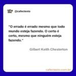O errado e o certo - Gilbert Keith Chesterton